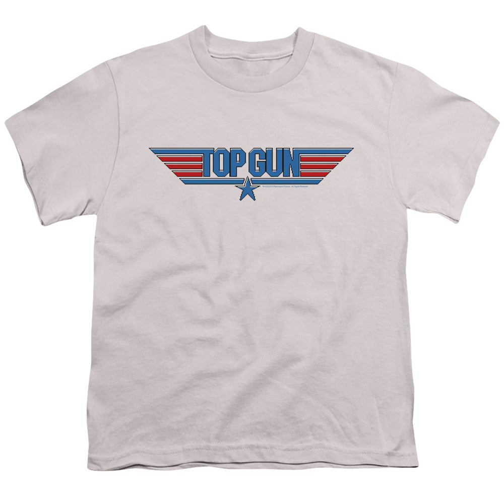 TOP GUN : 8 BIT LOGO S\S YOUTH 18\1 SILVER MD