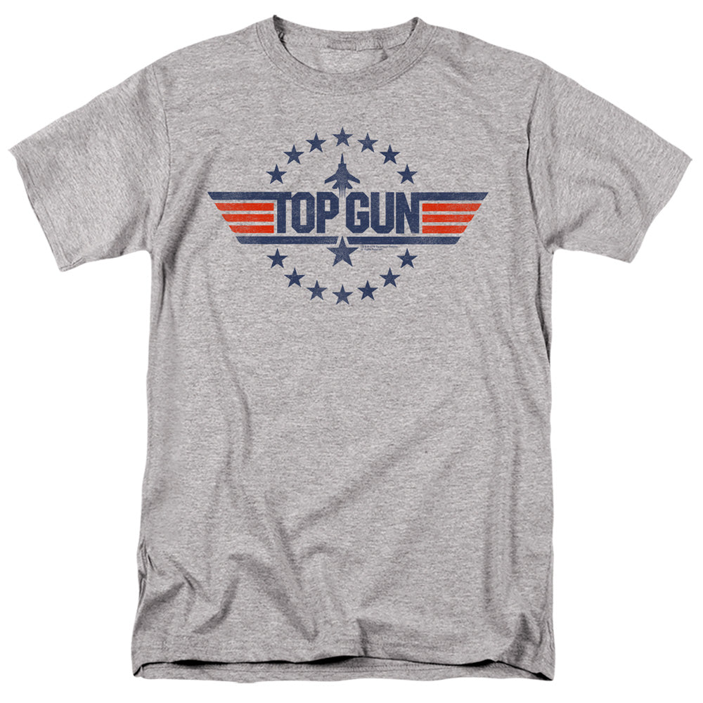 TOP GUN : STAR LOGO S\S ADULT 18\1 ATHLETIC HEATHER XL