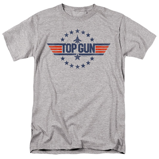 TOP GUN : STAR LOGO S\S ADULT 18\1 ATHLETIC HEATHER 4X