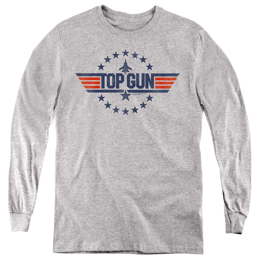 TOP GUN : STAR LOGO L\S YOUTH ATHLETIC HEATHER LG