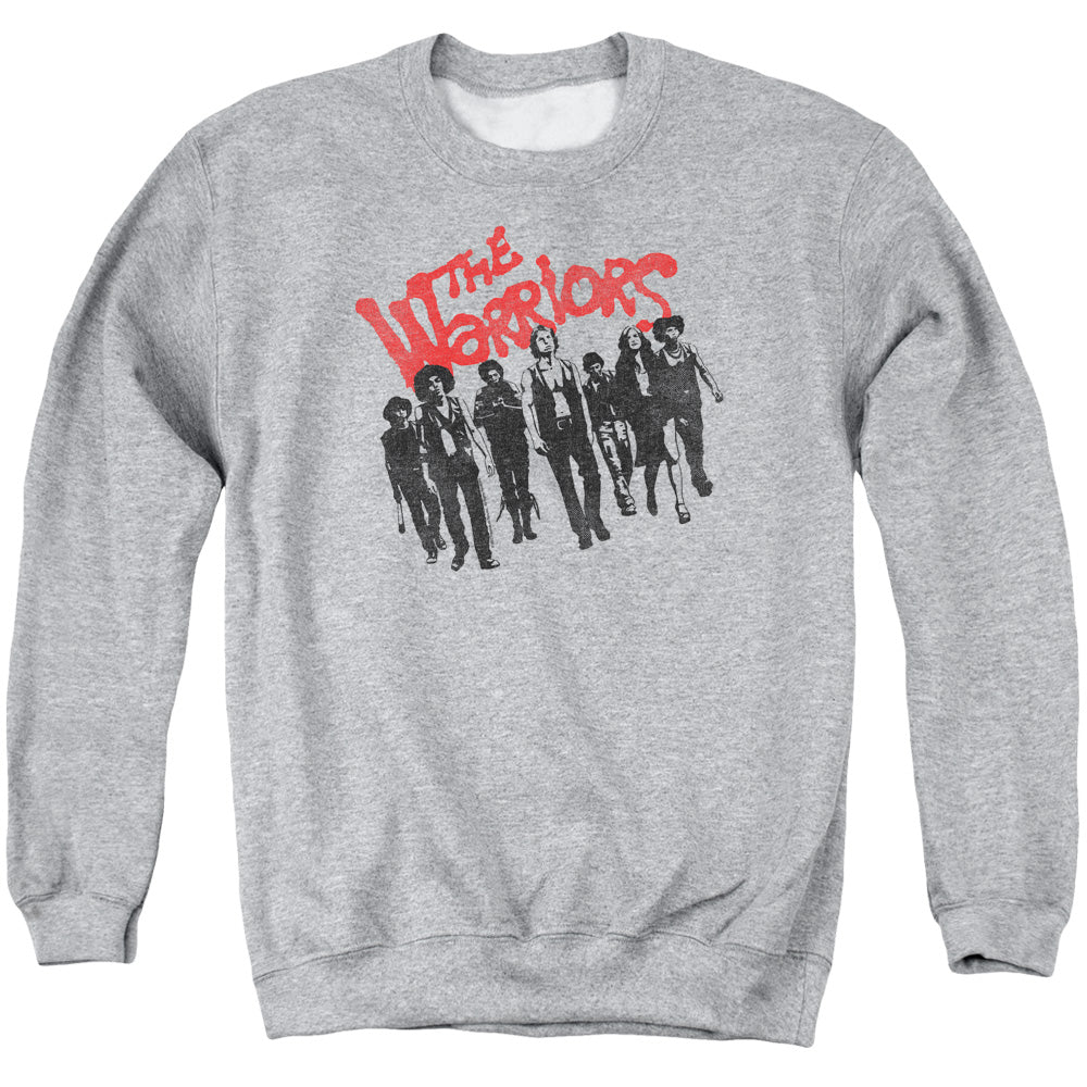 WARRIORS : THE GANG ADULT CREW NECK SWEATSHIRT ATHLETIC HEATHER 2X