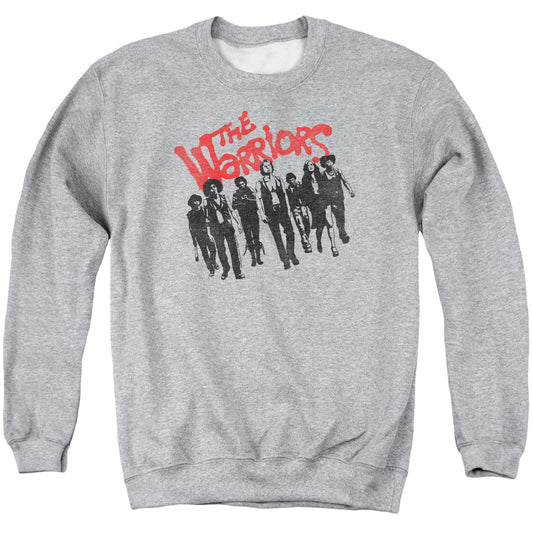 WARRIORS : THE GANG ADULT CREW NECK SWEATSHIRT ATHLETIC HEATHER 2X