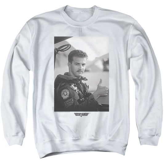 TOP GUN : MY WINGMAN ADULT CREW SWEAT WHITE 2X