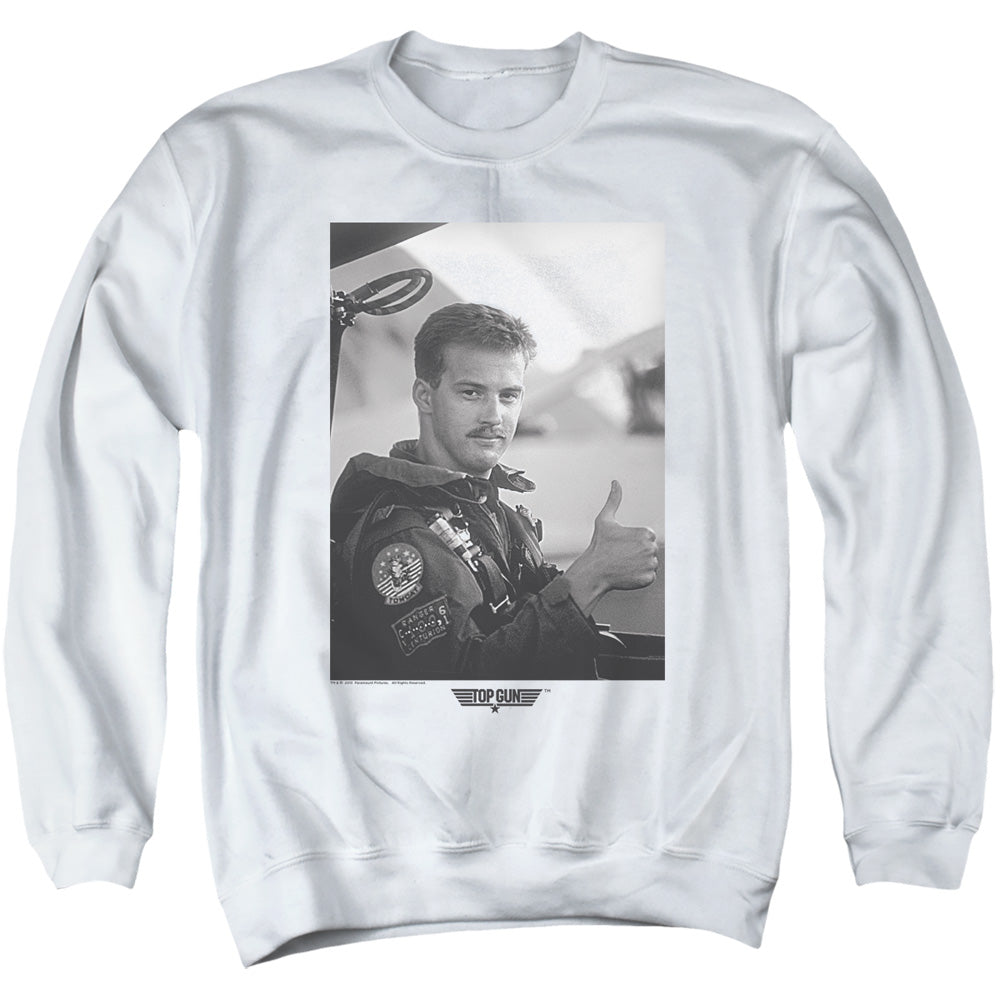 TOP GUN : MY WINGMAN ADULT CREW SWEAT WHITE 3X