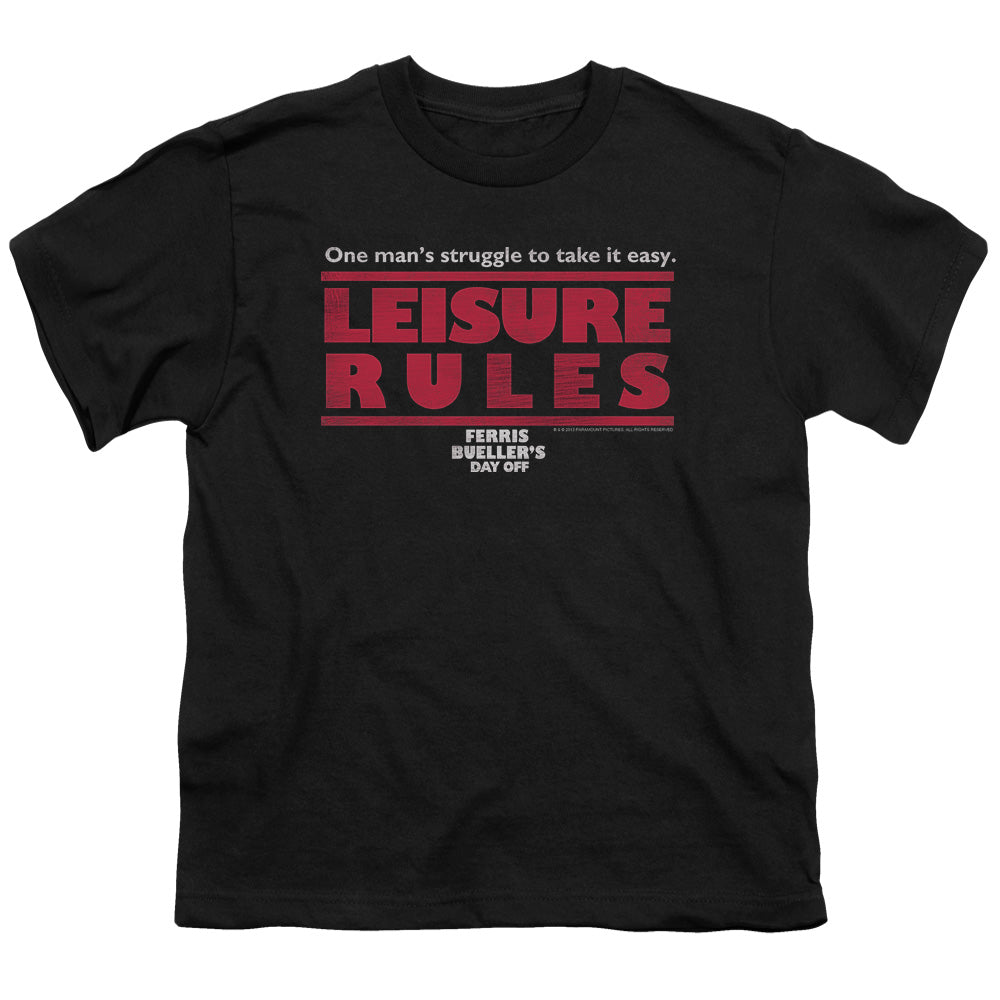 FERRIS BUELLER : LEISURE RULES S\S YOUTH 18\1 BLACK SM
