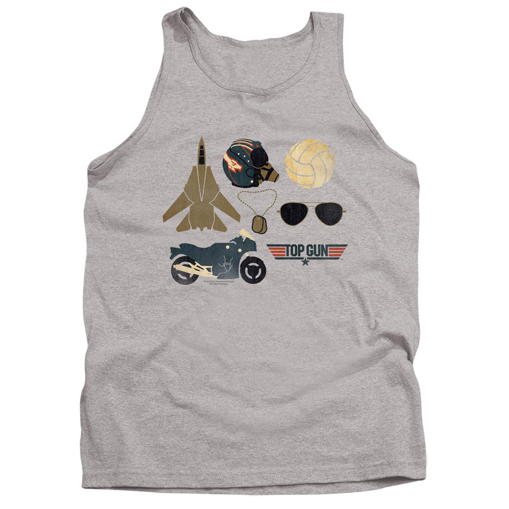 TOP GUN : ITEMS ADULT TANK Athletic Heather 2X