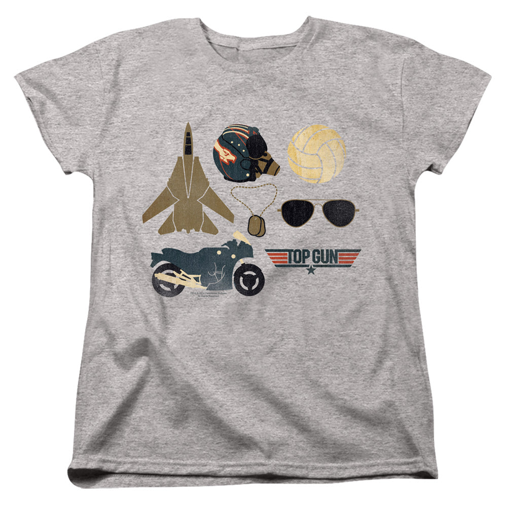 TOP GUN : ITEMS S\S WOMENS TEE ATHLETIC HEATHER 2X