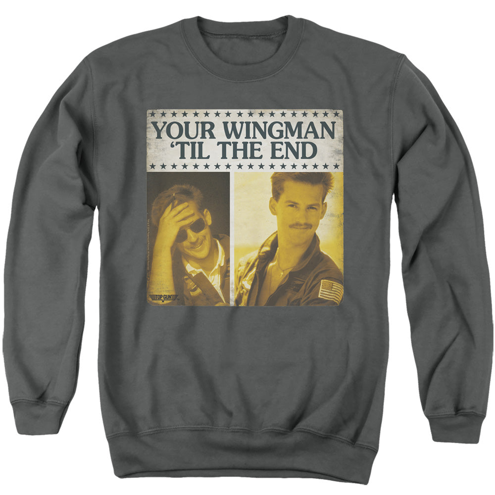 TOP GUN : TIL THE END ADULT CREW NECK SWEATSHIRT CHARCOAL 3X