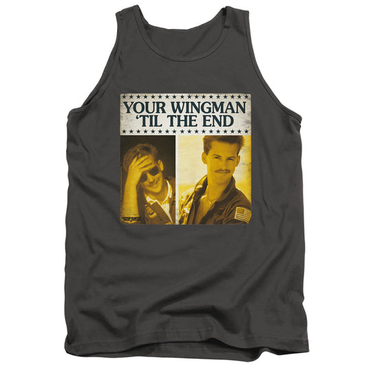 TOP GUN : TIL THE END ADULT TANK Charcoal 2X