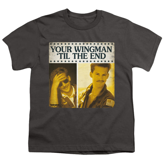 TOP GUN : TIL THE END S\S YOUTH 18\1 Charcoal LG