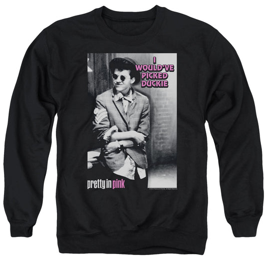 PRETTY IN PINK : I WOULD'VE ADULT CREW NECK SWEATSHIRT BLACK 3X