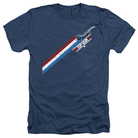 TOP GUN : STRIPES ADULT HEATHER Navy 3X