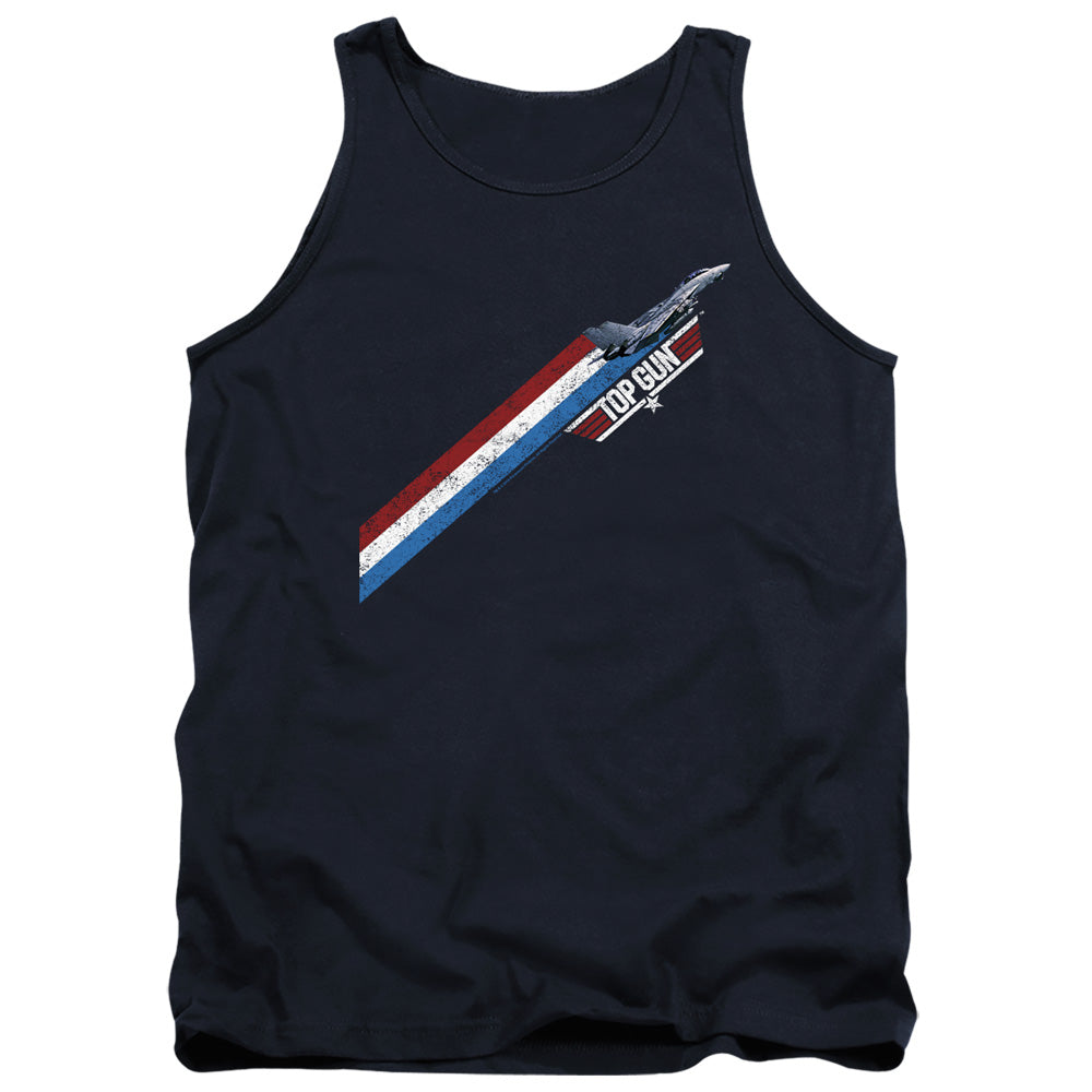 TOP GUN : STRIPES ADULT TANK Navy 2X