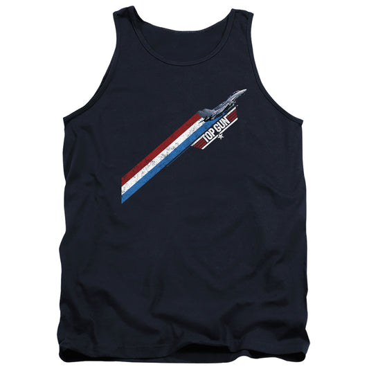 TOP GUN : STRIPES ADULT TANK Navy SM