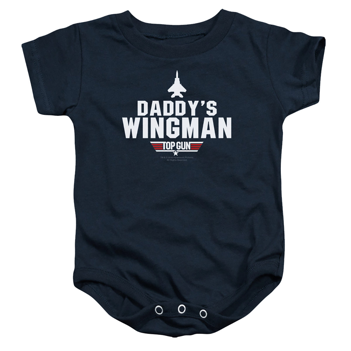 TOP GUN : DADDY'S WINGMAN INFANT SNAPSUIT Navy LG (18 Mo)