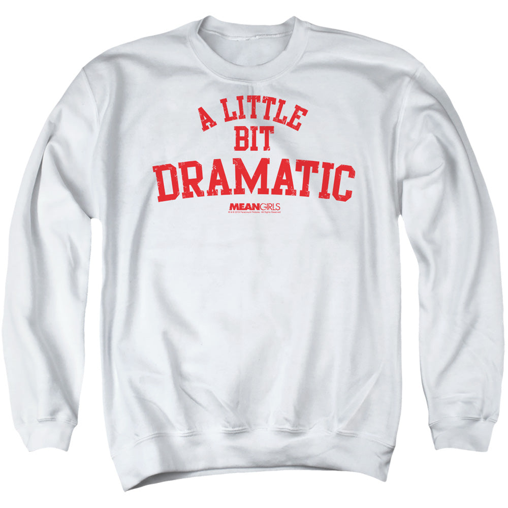 MEAN GIRLS : DRAMATIC ADULT CREW SWEAT White 2X