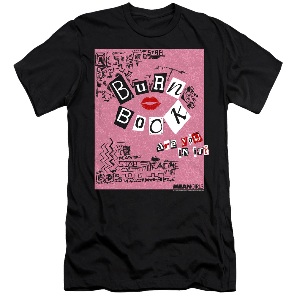 MEAN GIRLS : BURN BOOK  PREMIUM CANVAS ADULT SLIM FIT 30\1 Black SM