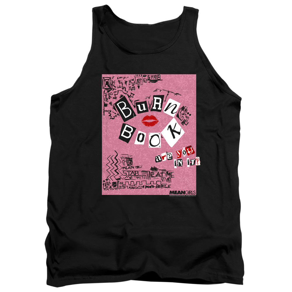 MEAN GIRLS : BURN BOOK ADULT TANK Black XL