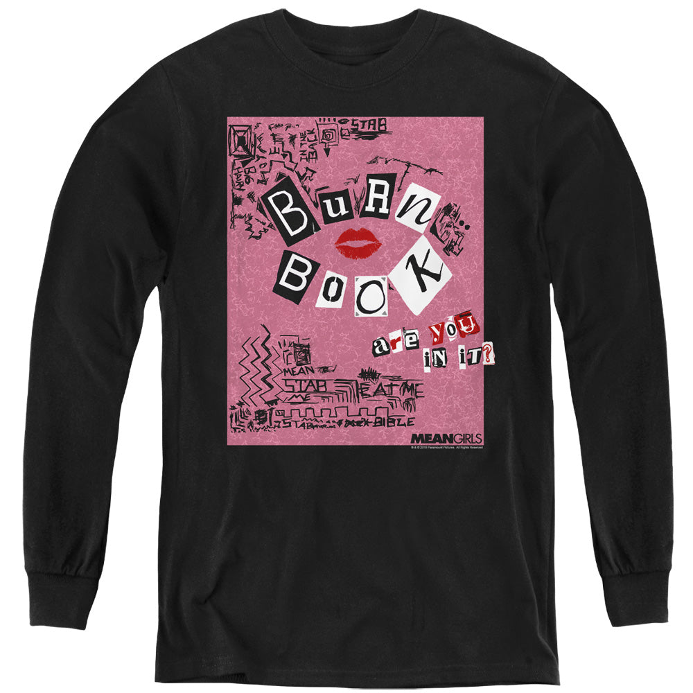 MEAN GIRLS : BURN BOOK L\S YOUTH Black XL