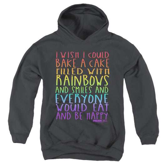 MEAN GIRLS : RAINBOWS AND CAKE YOUTH PULL OVER HOODIE Black SM