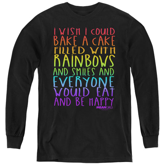 MEAN GIRLS : RAINBOWS AND CAKE L\S YOUTH Black XL