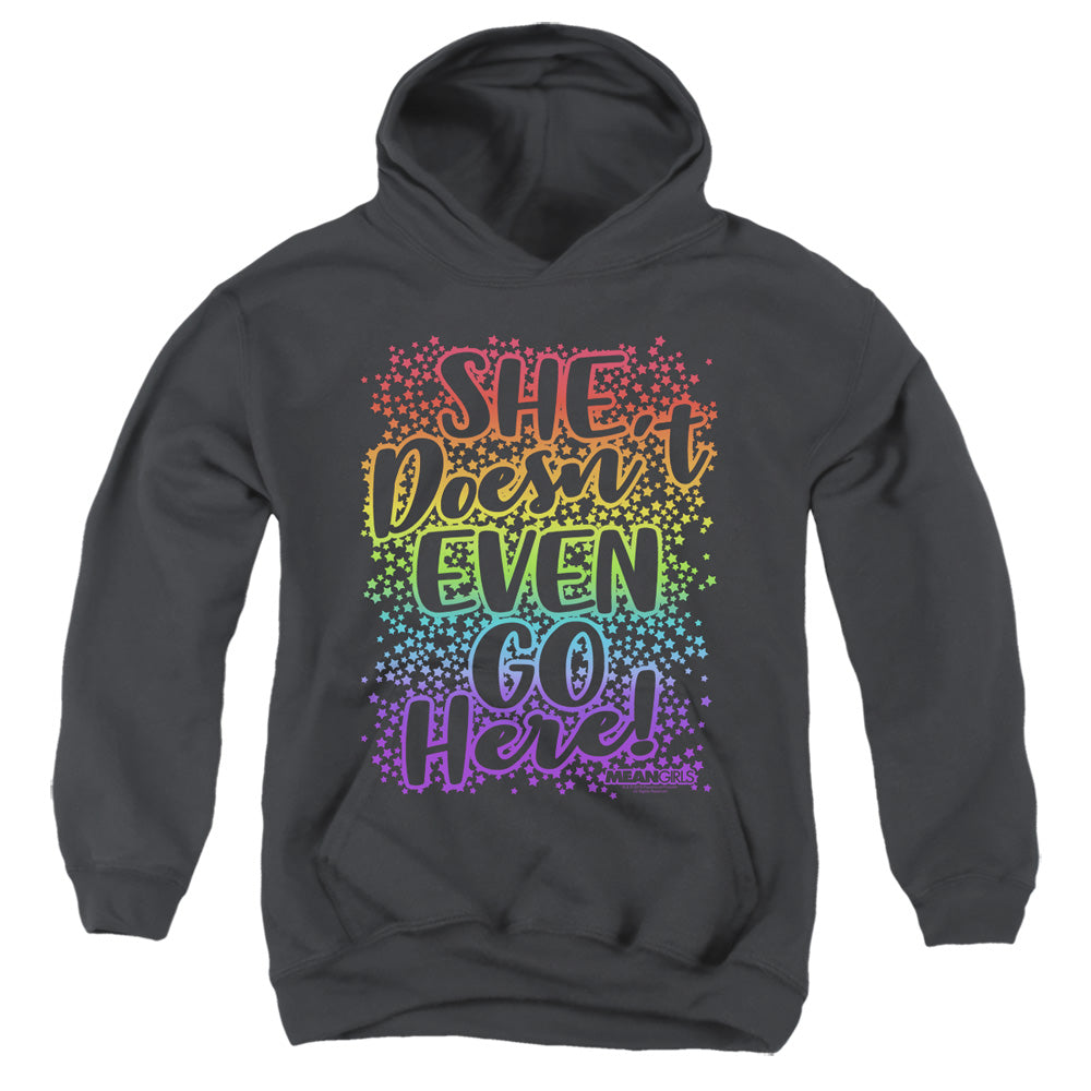 MEAN GIRLS : DOESN'T GO HERE YOUTH PULL OVER HOODIE Black LG