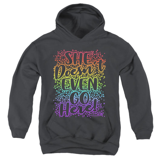 MEAN GIRLS : DOESN'T GO HERE YOUTH PULL OVER HOODIE Black LG