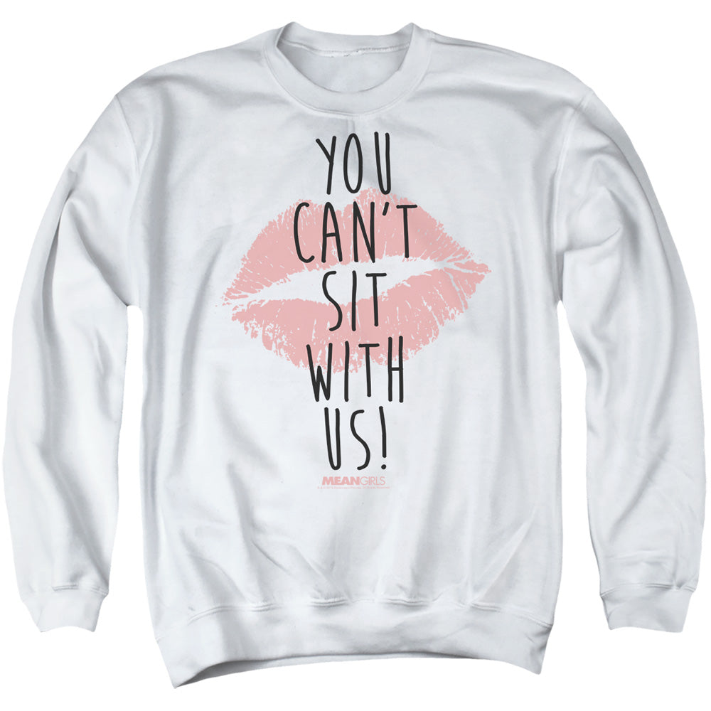 MEAN GIRLS : YOU CAN'T SIT WITH US ADULT CREW SWEAT White XL