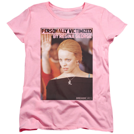 MEAN GIRLS : REGINA GEORGE VICTIM WOMENS SHORT SLEEVE Pink LG