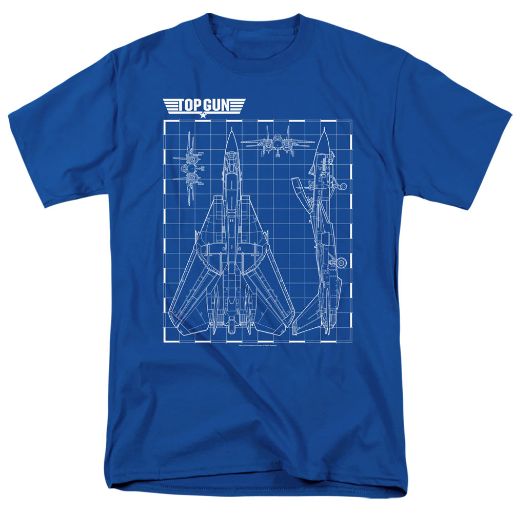 TOP GUN : SCHEMATIC S\S ADULT 18\1 Royal Blue 2X