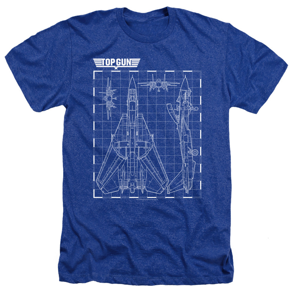 TOP GUN : SCHEMATIC ADULT HEATHER Royal Blue 2X