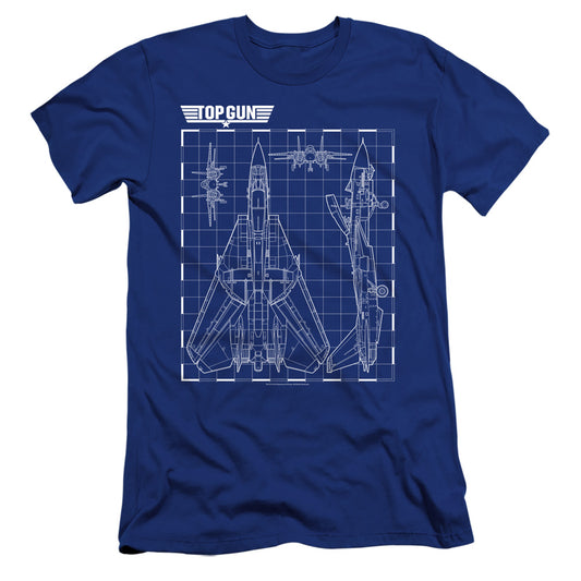 TOP GUN : SCHEMATIC  PREMIUM CANVAS ADULT SLIM FIT 30\1 Royal Blue 2X