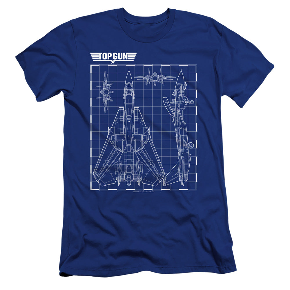 TOP GUN : SCHEMATIC  PREMIUM CANVAS ADULT SLIM FIT 30\1 Royal Blue SM