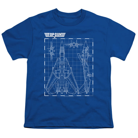 TOP GUN : SCHEMATIC S\S YOUTH 18\1 Royal Blue LG