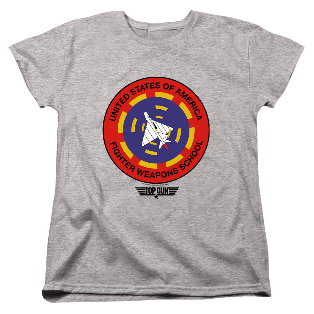 TOP GUN : FIGHTER WEAPONS SCHOOL WOMENS SHORT SLEEVE Athletic Heather 2X