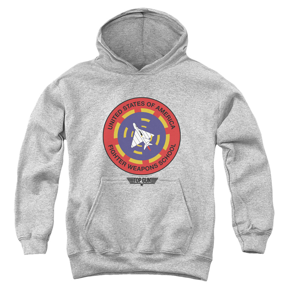 TOP GUN : FIGHTER WEAPONS SCHOOL YOUTH PULL OVER HOODIE Athletic Heather LG