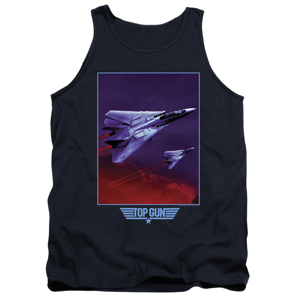 TOP GUN : CLOUDS ADULT TANK Navy 2X