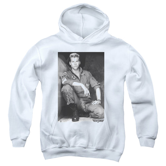 TOP GUN : FRESH ICE YOUTH PULL OVER HOODIE White LG