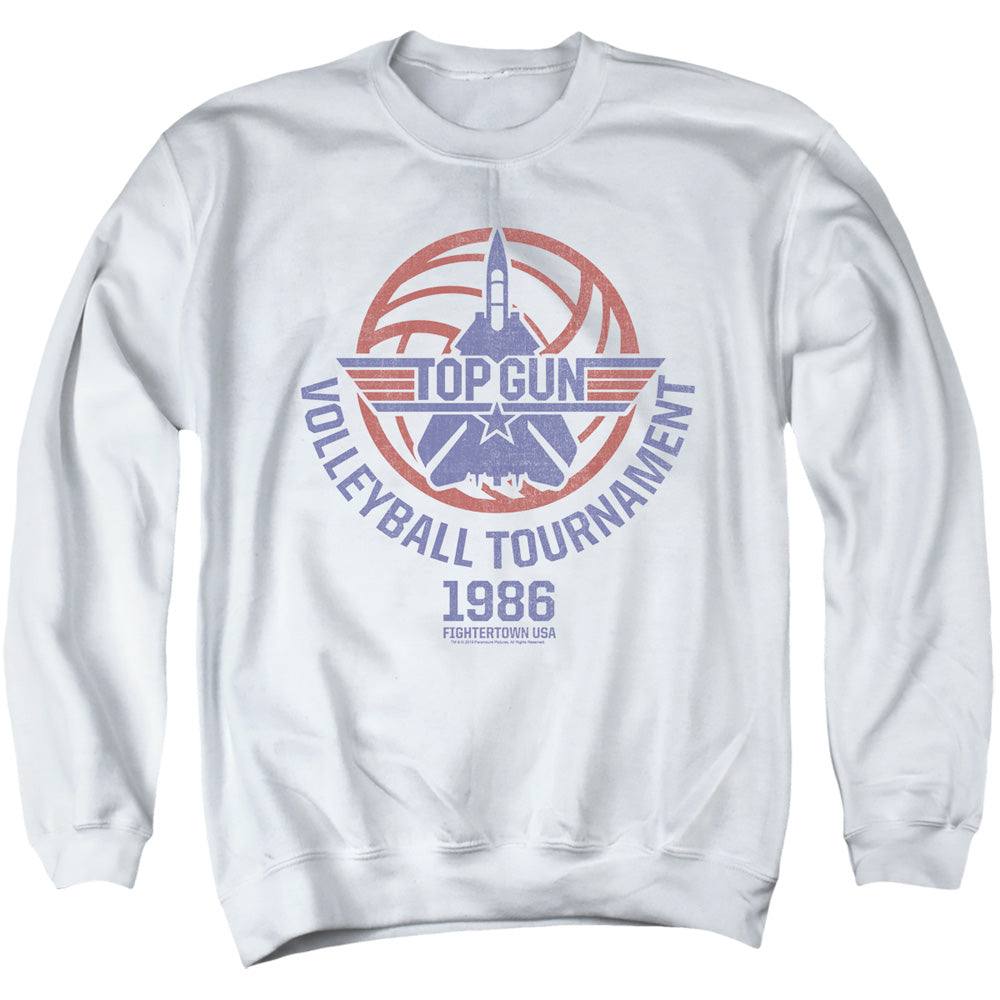 TOP GUN : VOLLEYBALL TOURNAMENT ADULT CREW SWEAT White 2X