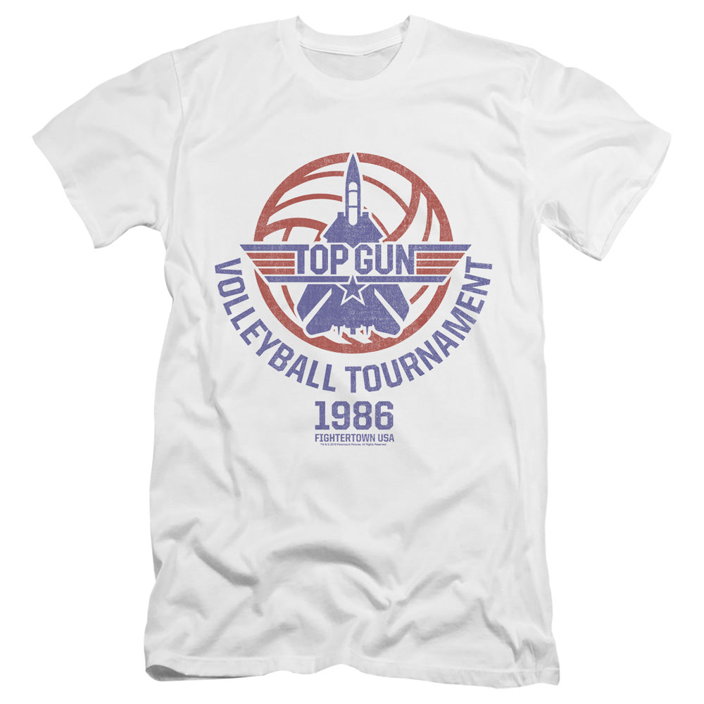 TOP GUN : VOLLEYBALL TOURNAMENT  PREMIUM CANVAS ADULT SLIM FIT 30\1 White 2X