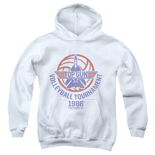 TOP GUN : VOLLEYBALL TOURNAMENT YOUTH PULL OVER HOODIE White XL