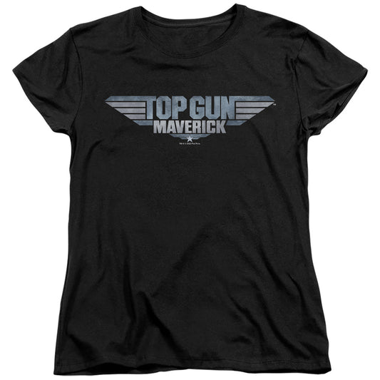 TOP GUN : MAVERICK : MAVERICK LOGO WOMENS SHORT SLEEVE Black 2X