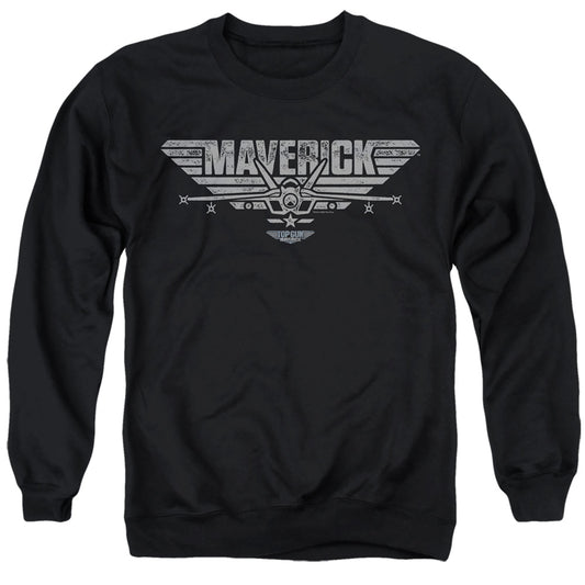 TOP GUN : MAVERICK : MAVERICK PLANE LOGO ADULT CREW SWEAT Black 2X