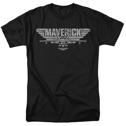 TOP GUN : MAVERICK : MAVERICK PLANE LOGO S\S ADULT 18\1 Black 2X