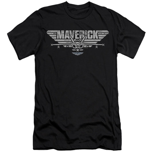 TOP GUN : MAVERICK : MAVERICK PLANE LOGO  PREMIUM CANVAS ADULT SLIM FIT 30\1 Black 2X