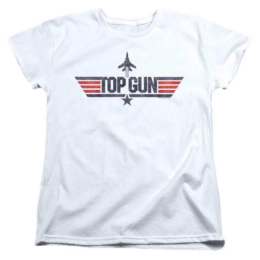 TOP GUN : LOGO WHITE WOMENS SHORT SLEEVE White 2X