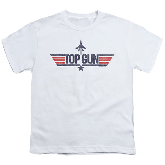 TOP GUN : LOGO WHITE S\S YOUTH 18\1 White XL