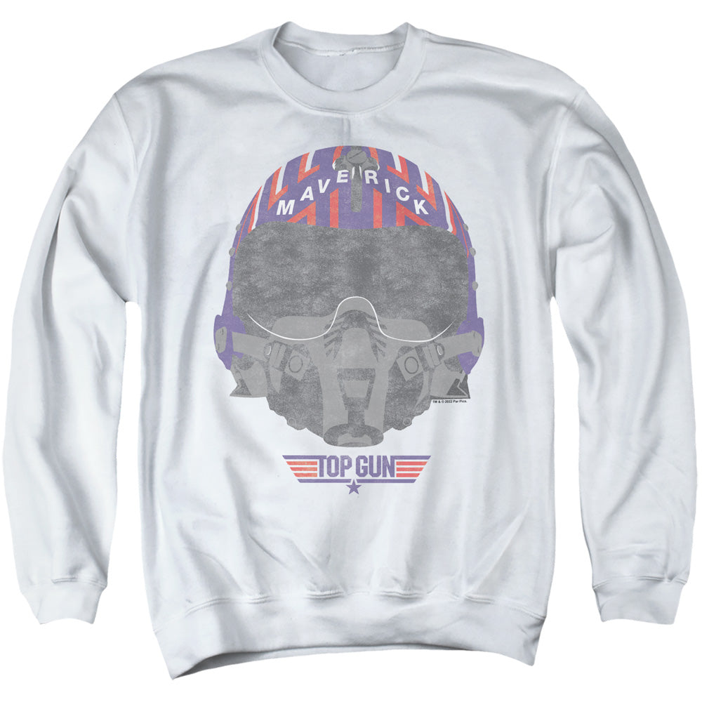 TOP GUN : HELMET ADULT CREW SWEAT White 2X