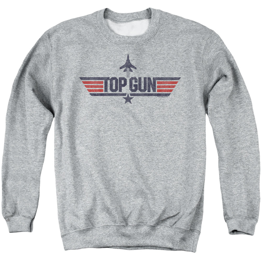 TOP GUN : LOGO GREY ADULT CREW SWEAT Athletic Heather 2X