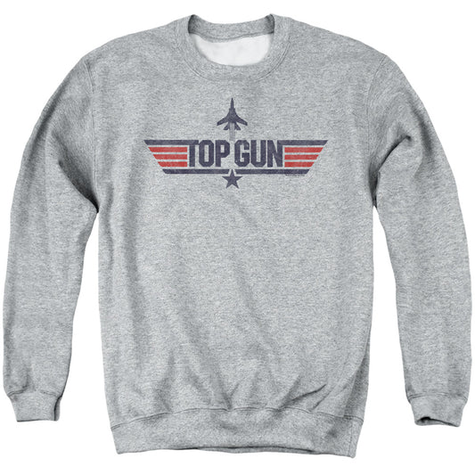 TOP GUN : LOGO GREY ADULT CREW SWEAT Athletic Heather 2X